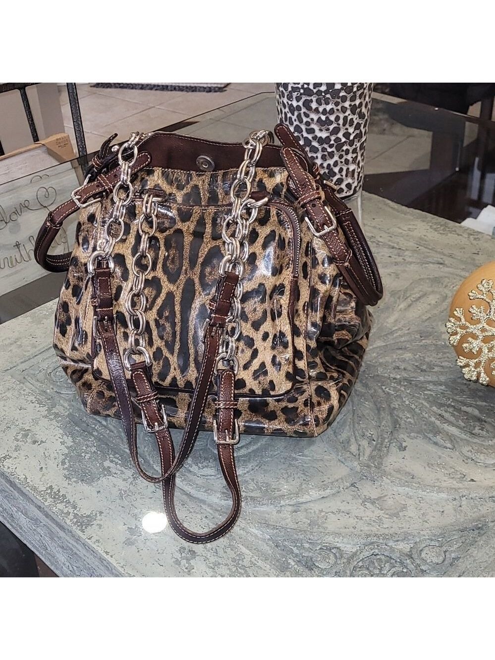 Dolce & GABBANA LEOPARD PRINT TOTE Vintage
